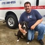 Chad Grossmann and his dog Grossmann Air Conditioning Repair Port St. Lucie Florida